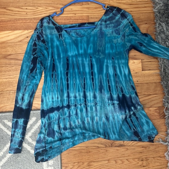 Tie Dye Soft and Silky Long Sleeved  Top - Picture 2 of 2